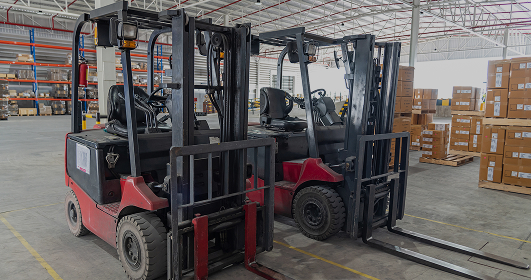 Loadable and unloadable by forklift, transportable by truck